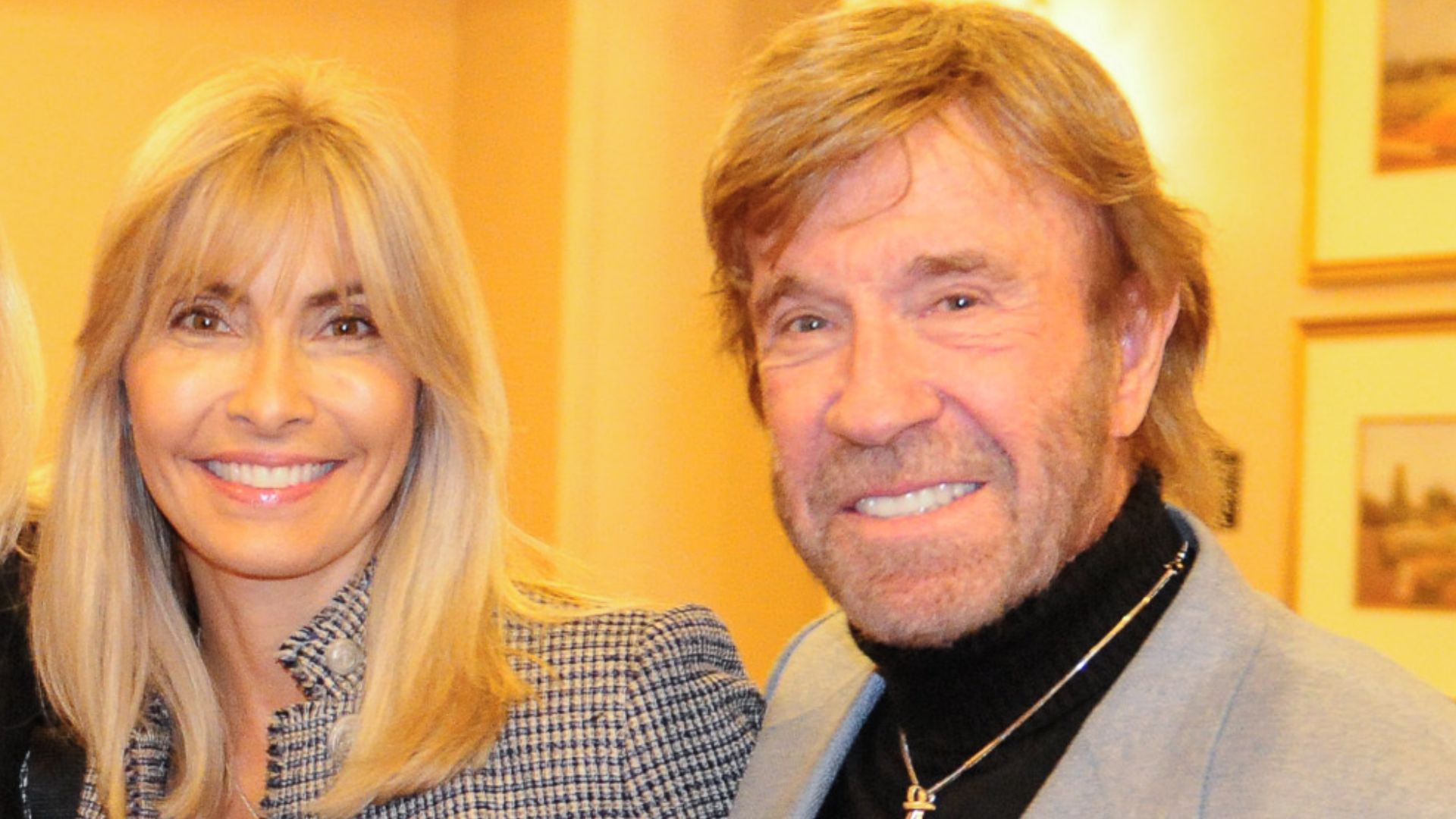 Chuck Norris, right, and his wife, Gena, pose with Chaplain Lt. Col. Kenneth R. Sorenson, left, Division West command chaplain, and his wife, Patrice, after the Texas State Prayer Breakfast in Austin, Texas, Monday. Norris was the guest speaker for the day’s event.