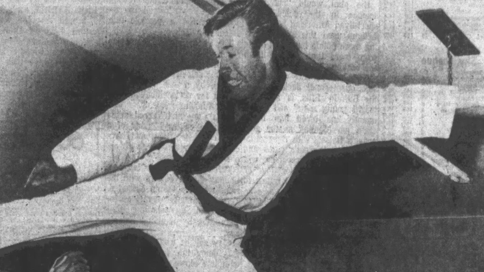 Newspaper clipping of Chuck Norris from The Daily Breeze newspaper, February 21, 1967.
