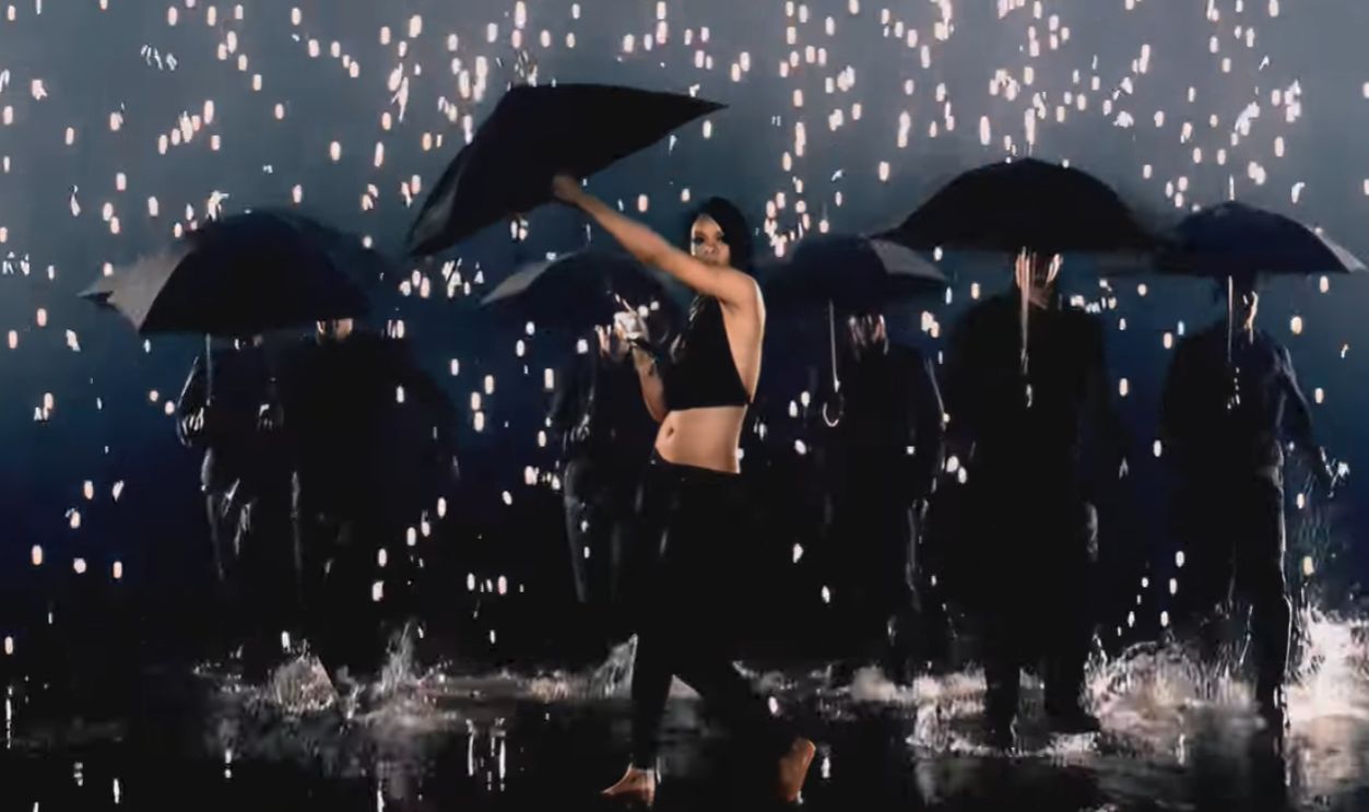 Screenshot from Umbrella by Rihanna ft. Jay-Z (2007) 