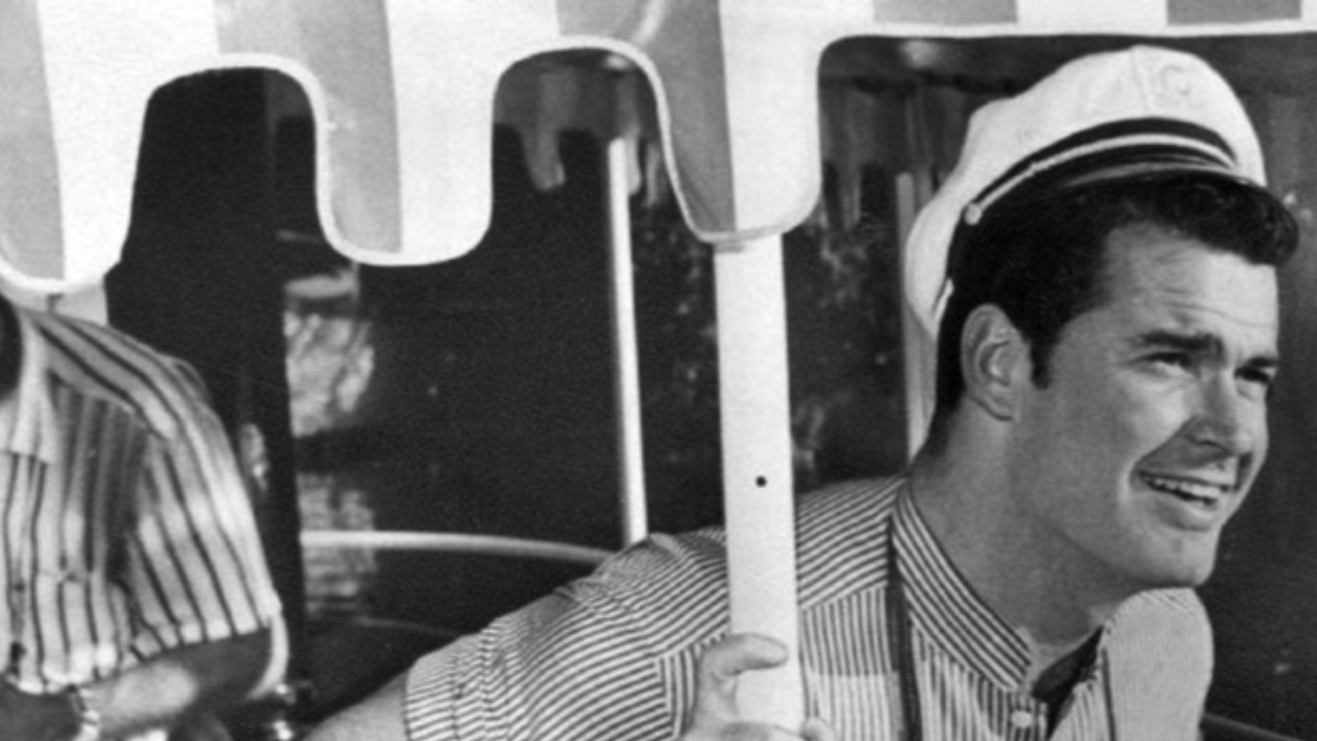 Publicity photo of James Garner and his daughter, Kim.  The photo was apparently released by ABC as a