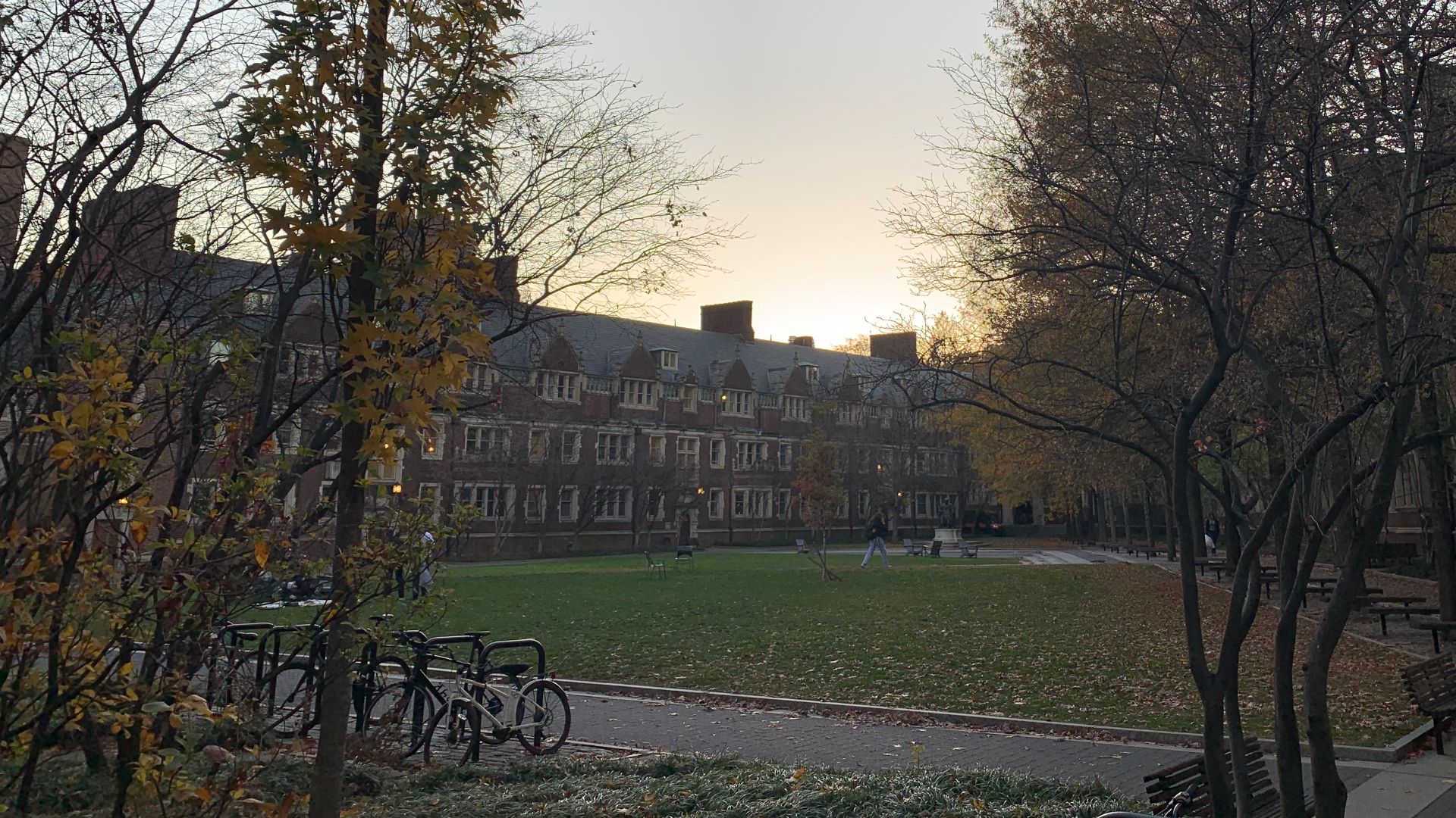 This image is of the Upper Quad, or Quadrangle, of the University of Pennsylvania. Located on Spruce Street between 37th and 38th Street in Philadelphia, PA. Dormitories only for first-year students, built in the 1890s.