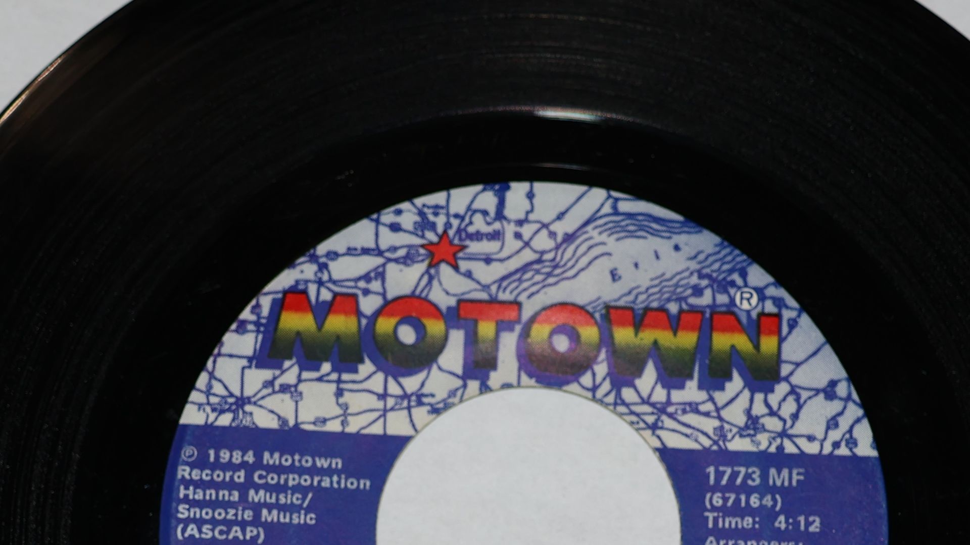 Side 2 (B-side) of a Motown 7