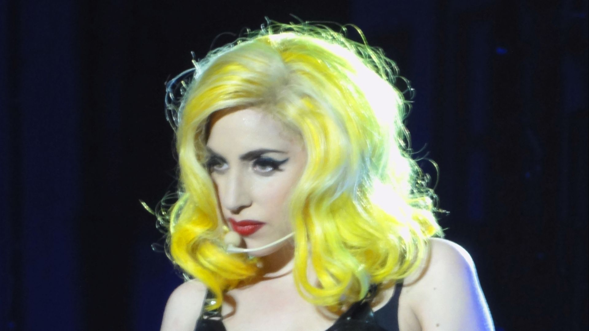 Gaga performing on The Monster Ball Tour in Burswood Dome, Perth, Australia.