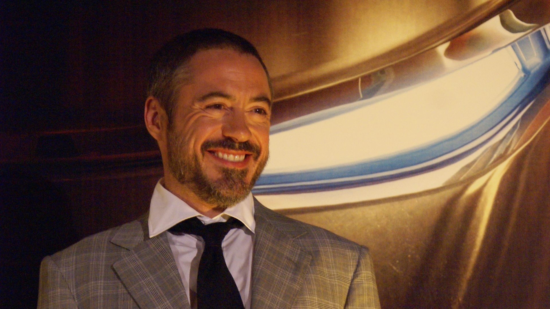 Actor Robert Downey Jr. promoting the film