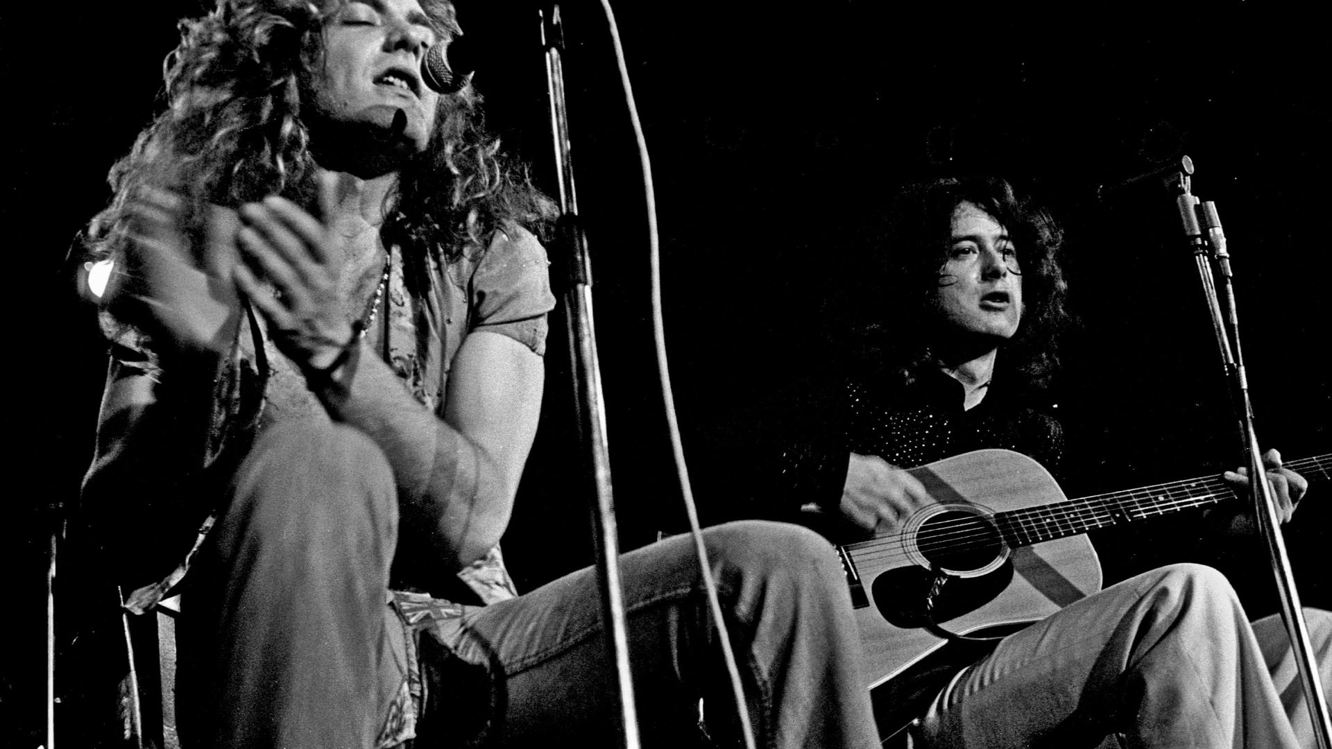 Led Zeppelin in Hamburg, Germany 1973. Robert Plant, Jimmy Page