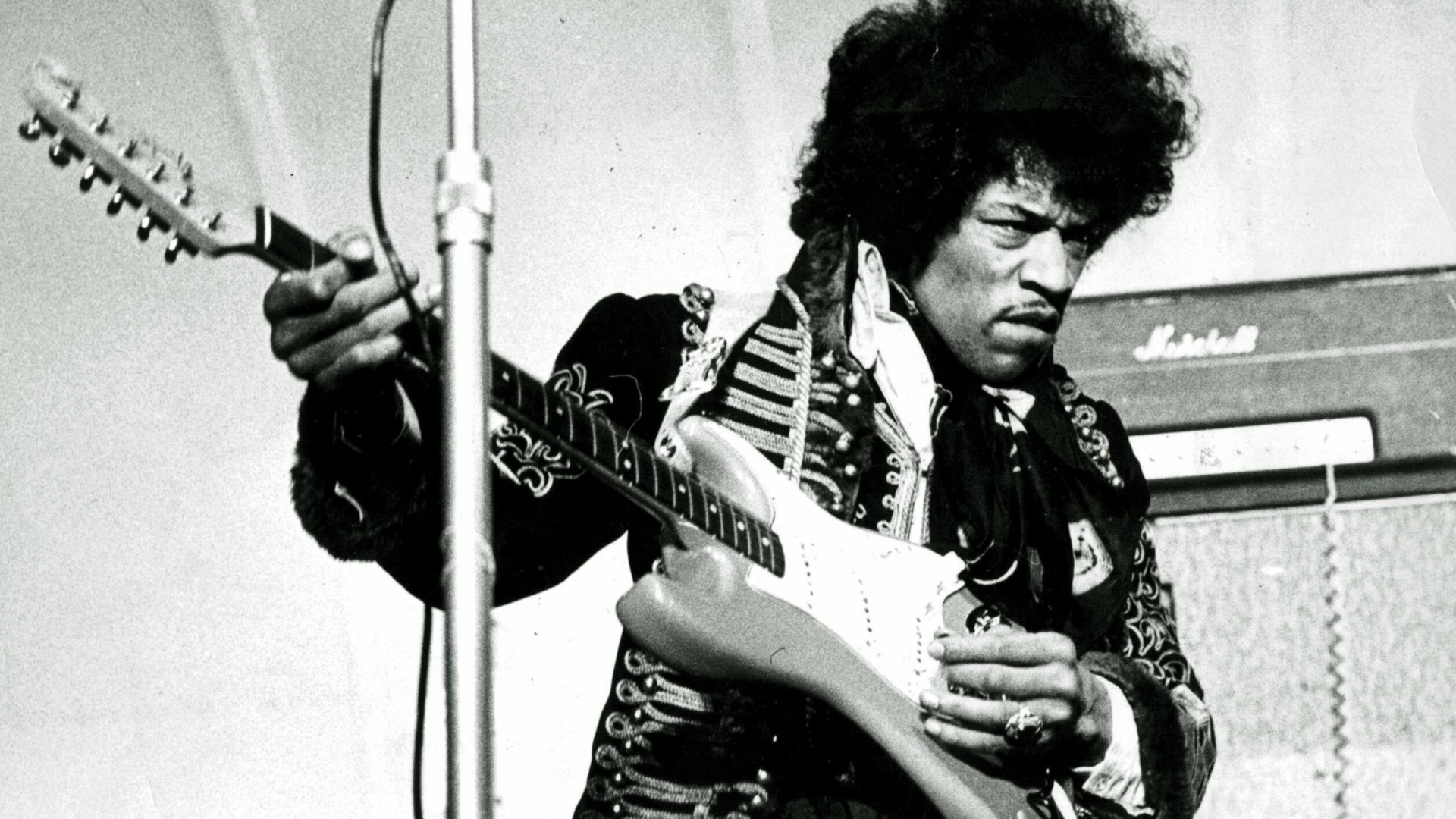 Jimi Hendrix at the amusement park Gröna Lund in Stockholm, Sweden, May 24, 1967.