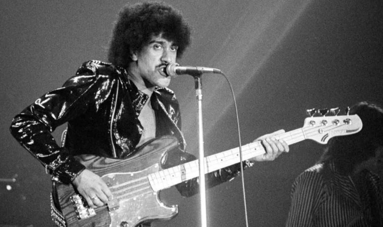 DENMARK - APRIL 24: FORUM Photo of THIN LIZZY, Phil Lynott -Thin Lizzy, 1980 Copenhagen, Denmark 
