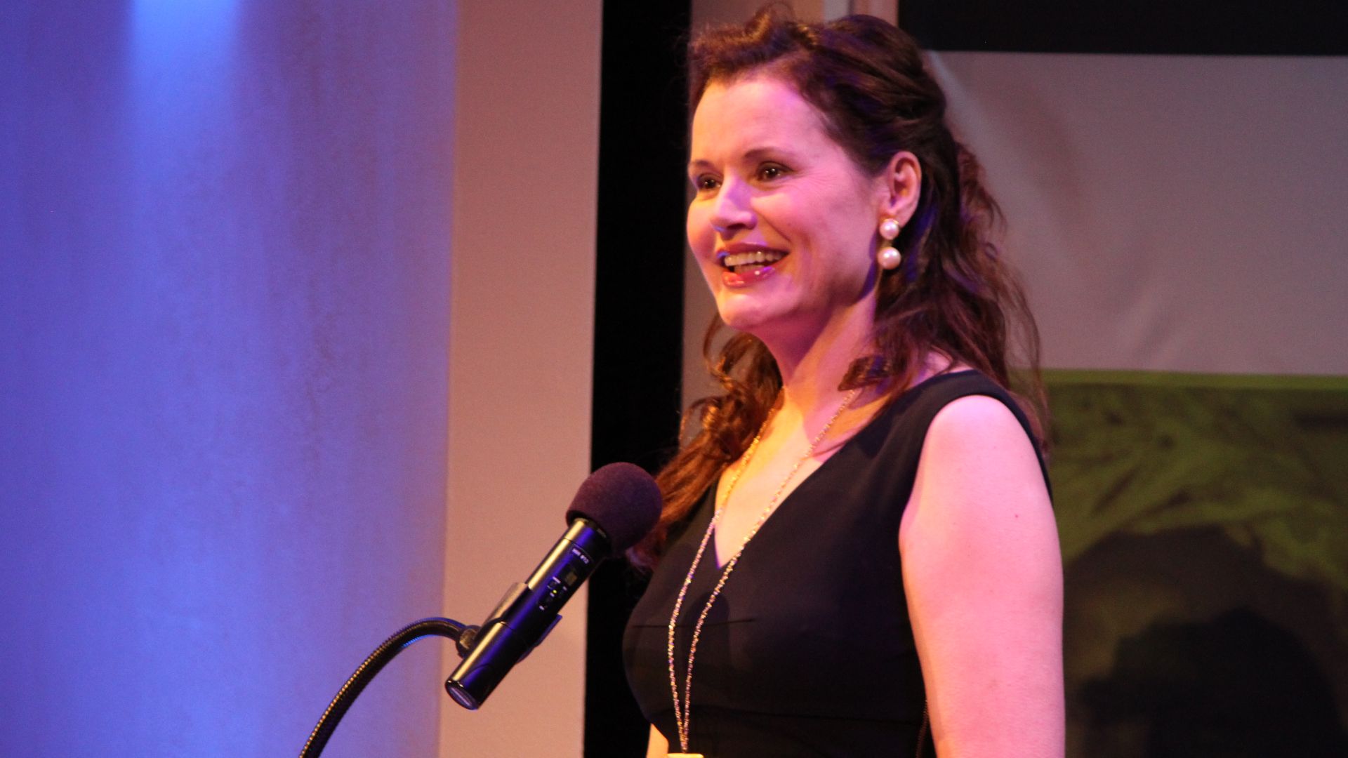 Actor Geena Davis at the MDG Countdown event in New York today, 24 September. Geena spoke engagingly about the negative messages sent to children around the representation of girls and women in film and television. She said we need a huge culture shift to address it. Picture: Marisol Grandon/Department for International Development.