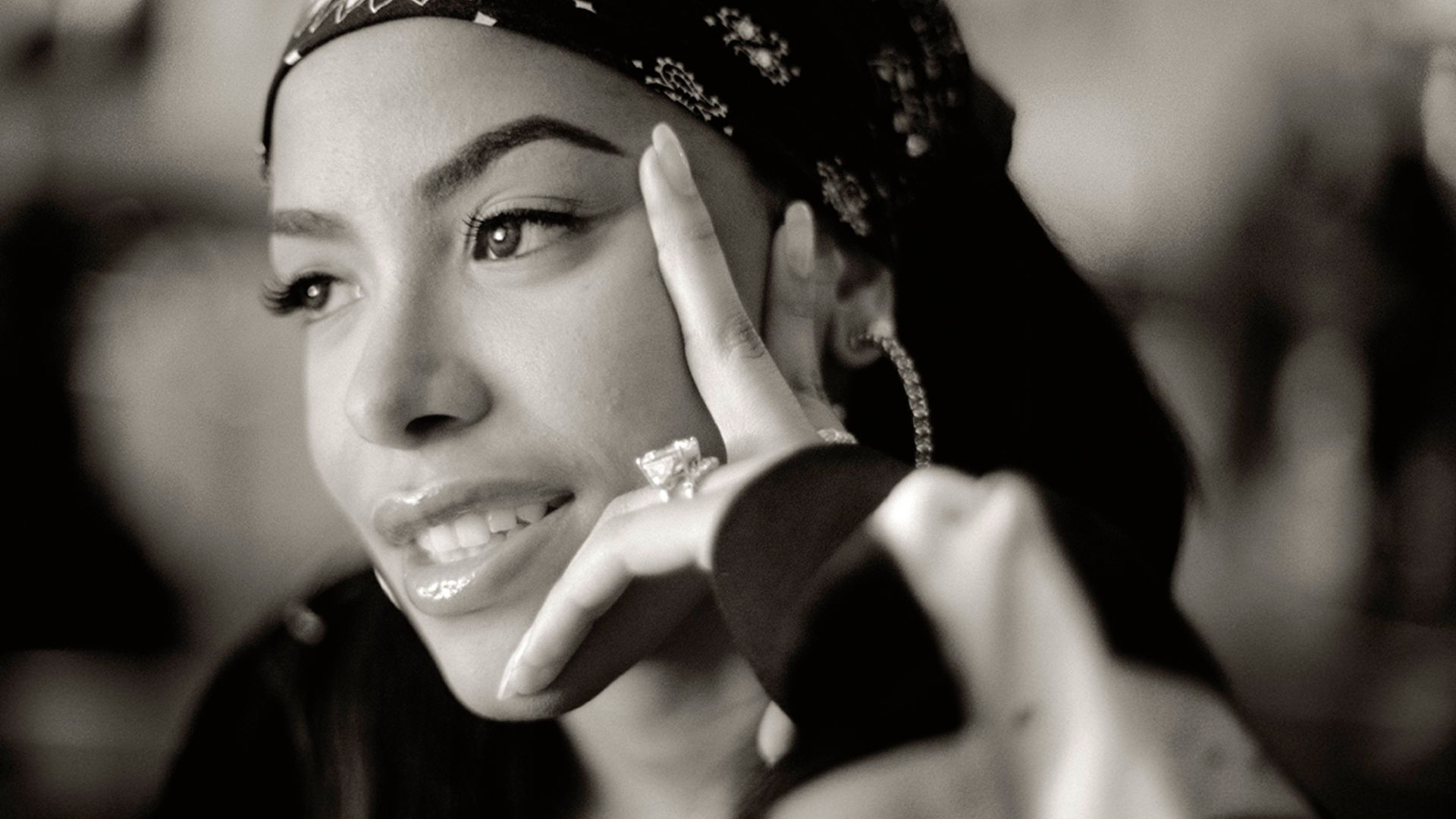 Singer Aaliyah Dana Haughton in Berlin 2000