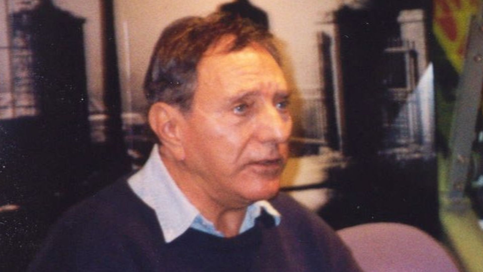 William Peter Blatty (author of The Exorcist) at a book signing.