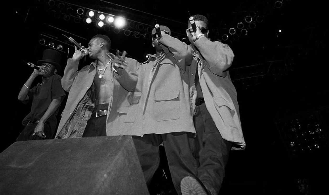 INDIANAPOLIS - MAY 1992: Singers K-Ci, Mr. Dalvin, Jo-Jo and DeVanté Swing of Jodeci performs at Market Square Arena in Indianapolis, Indiana in May 1992. 