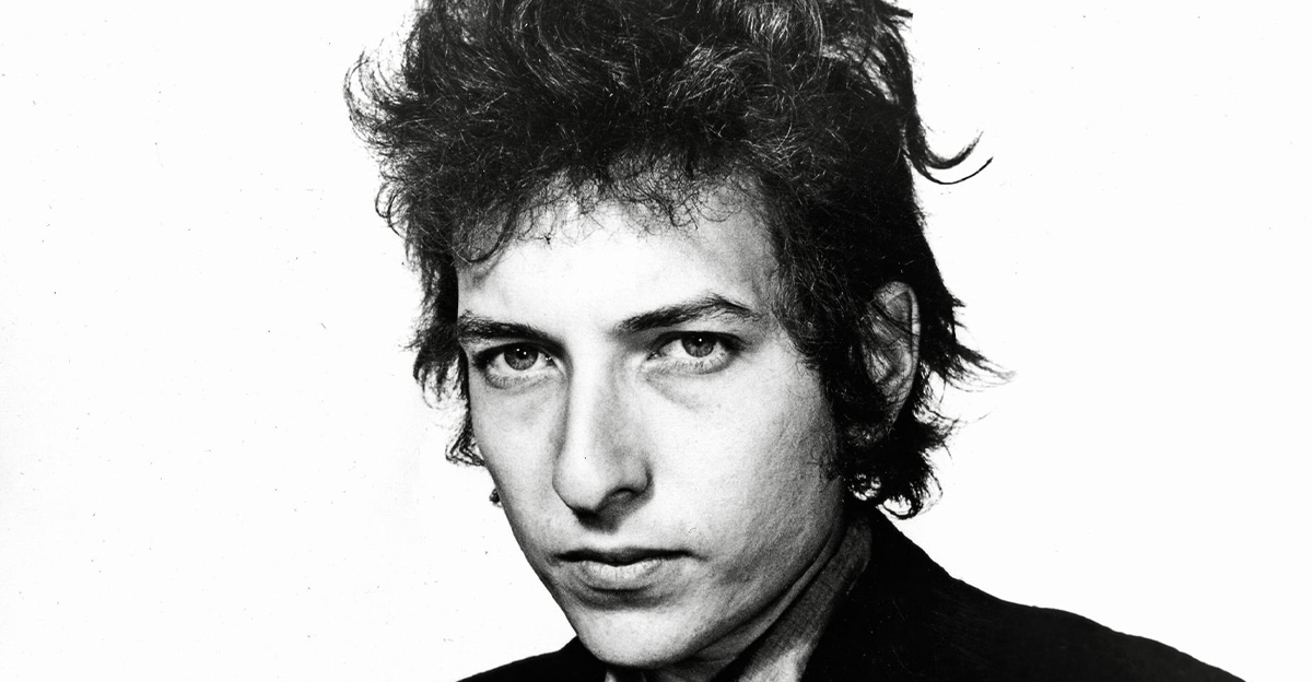 Bob Dylan in a 1965 publicity photo taken by Daniel Kramer. The photo was issued by Albert Grossman Management (ABGM), created by Dylan's manager Albert Grossman.