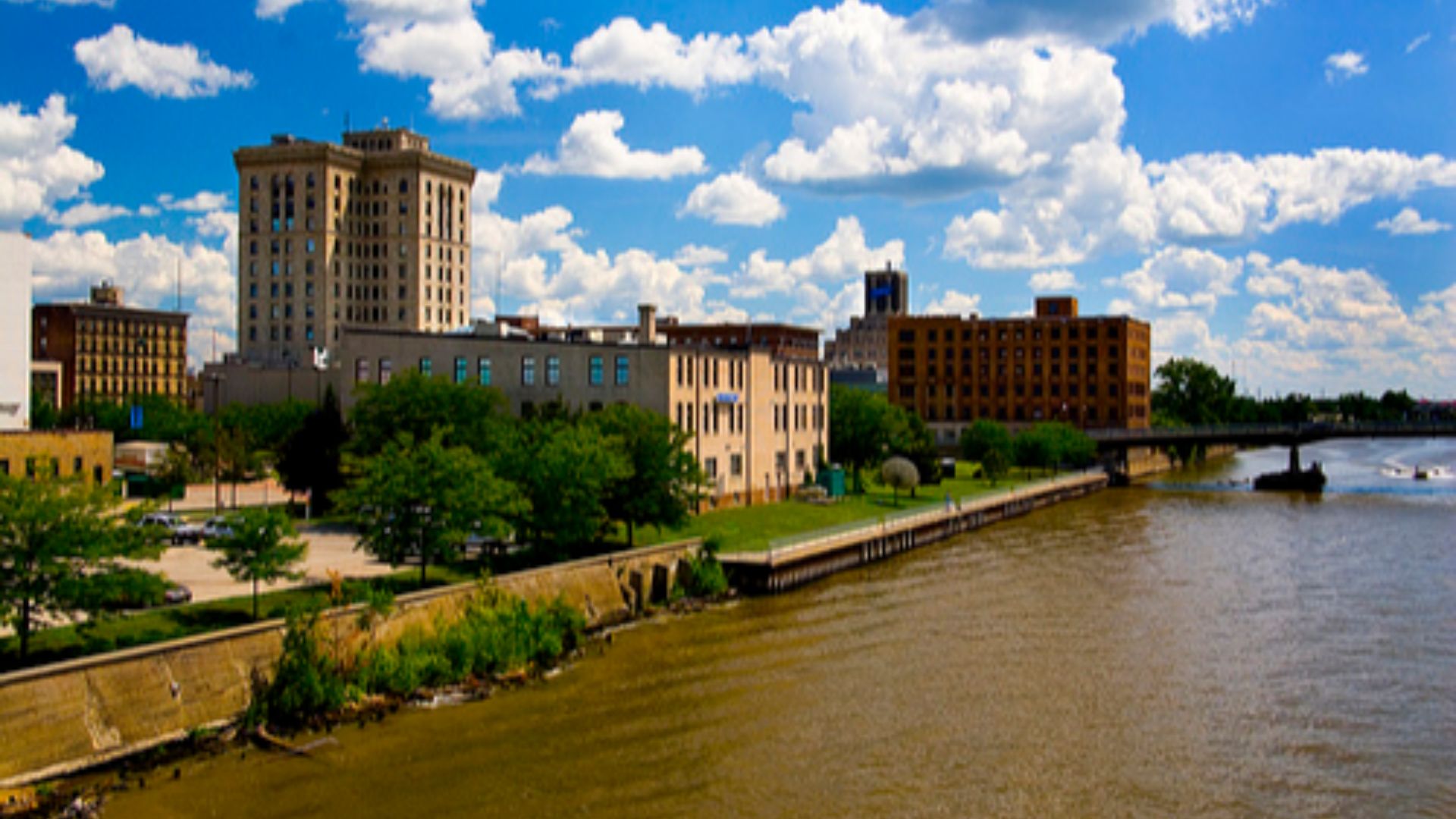 Taken by Geoff George - Saginaw, Michigan on a gloriously colorful summer day taken from the Johnson Street Bridge. Two properties are shown that are listed on the US National Register of Historic Places:
Several buildings of the East Saginaw Historic Business District appear in the left half of the photo.
The Michigan Bell Building is the tall structure in the center distance.
This is an image of a place or building that is listed on the National Register of Historic Places in the United States of America. Its reference number is 82002867 (Wikidata).
This is an image of a place or building that is listed on the National Register of Historic Places in the United States of America. Its reference number is 82002870 (Wikidata).