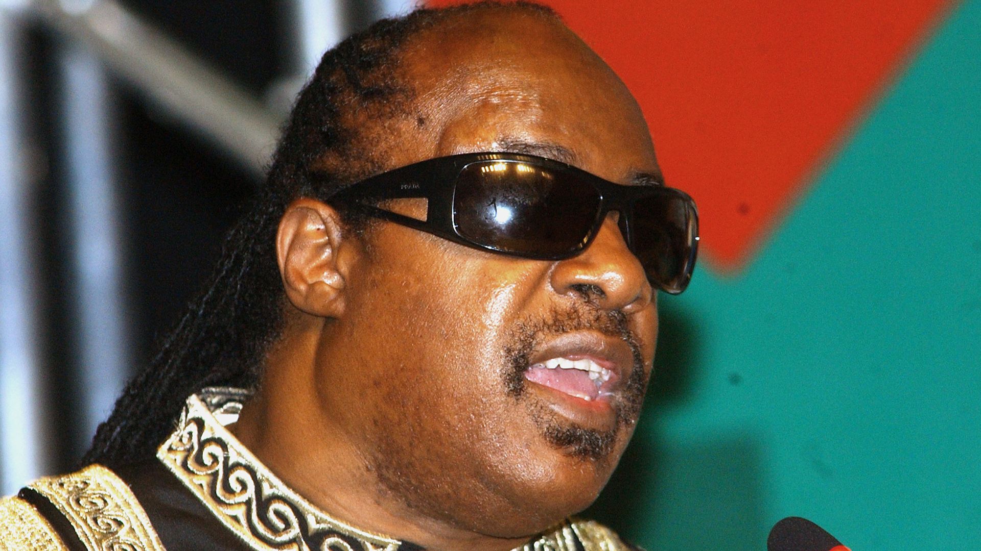 Salvador (BA) - O Cantor Stevie Wonder fala na abertura da 2ª Conferência de Intelectuais da África e da Diáspora em Salvador.