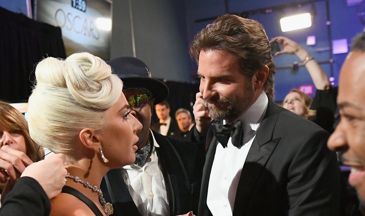 91st Annual Academy Awards - Backstage HOLLYWOOD, CA - FEBRUARY 24: In this handout provided by A.M.P.A.S., Lady Gaga and Bradley Cooper pose backstage during the 91st Annual Academy Awards at the Dolby Theatre on February 24, 2019 in Hollywood, California.