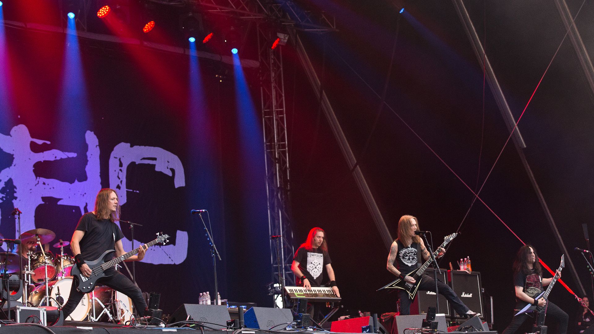 The Finnish melodic death metal band Children of Bodom at the Rockharz Open Air 2016 in Ballenstedt/Germany.
