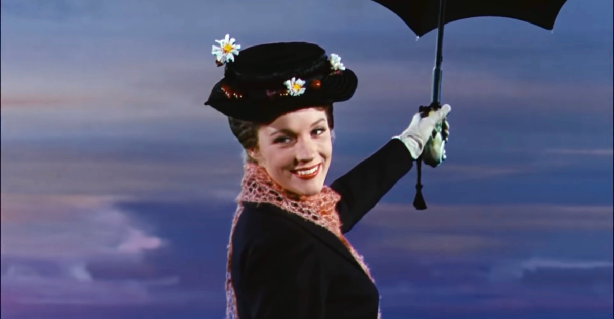 Screenshot of Julie Andrews from the trailer for the film Mary Poppins