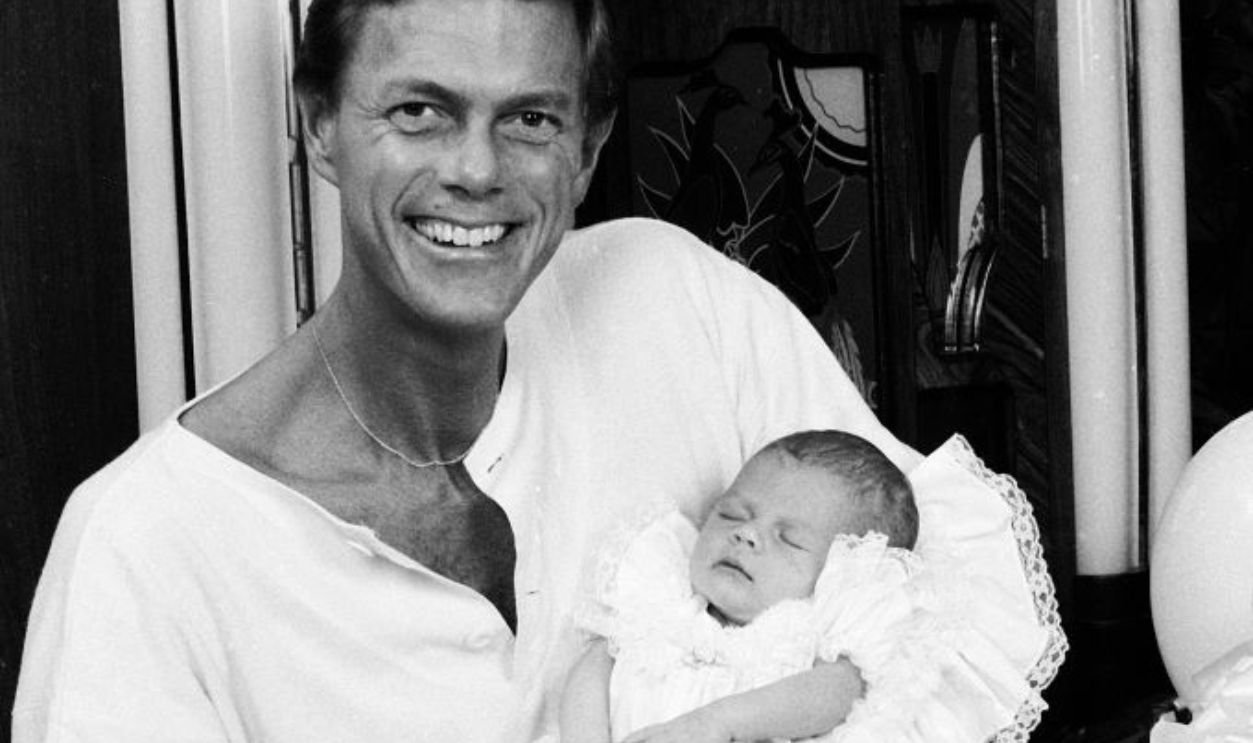 Composer and Singer Richard Carpenter with his 3-week-old daughter Kristi at his home