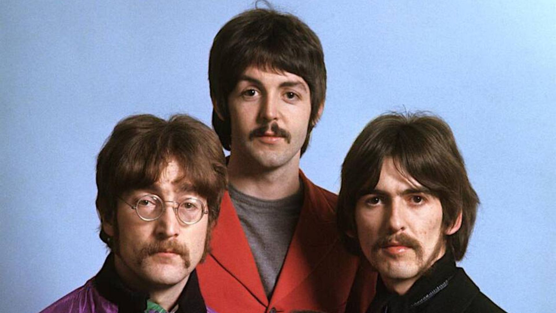 The Beatles in 1967 in a promo photo for All You Need is Love