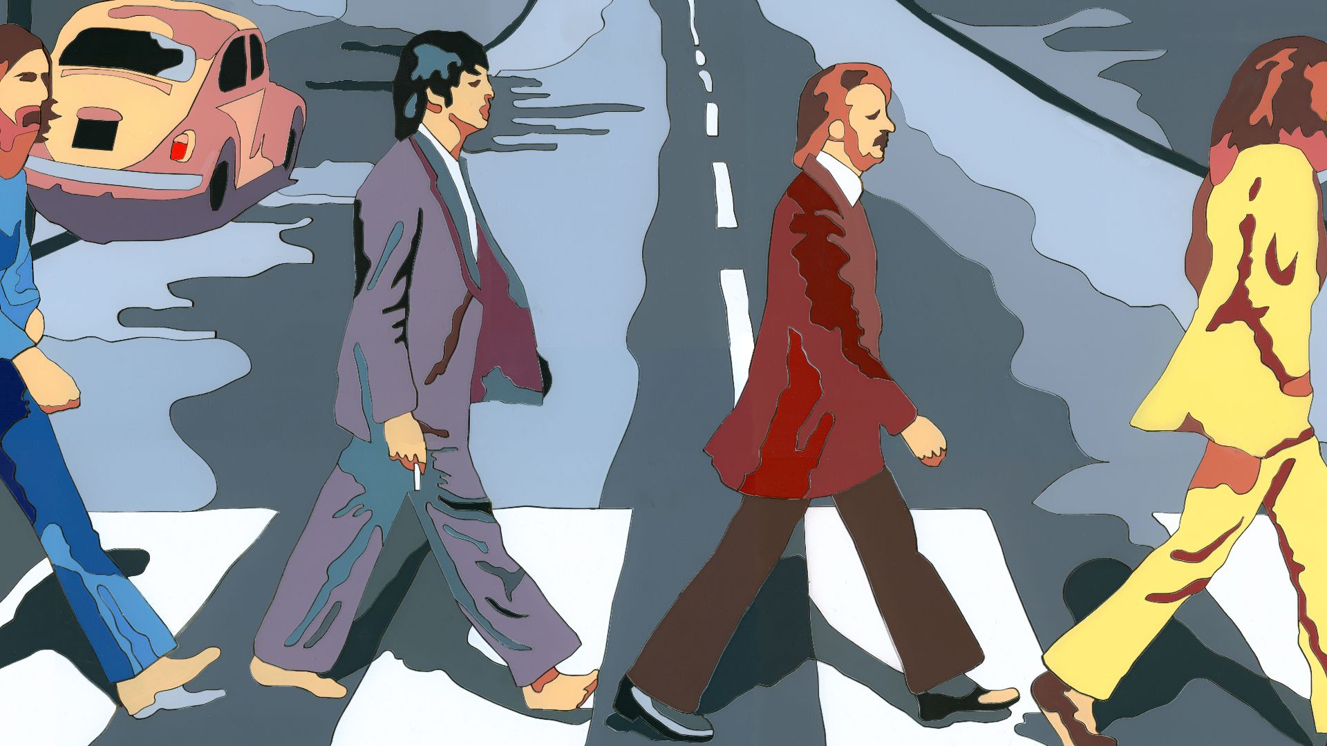 Abbey Road, Olio su Plexiglass, 50x70