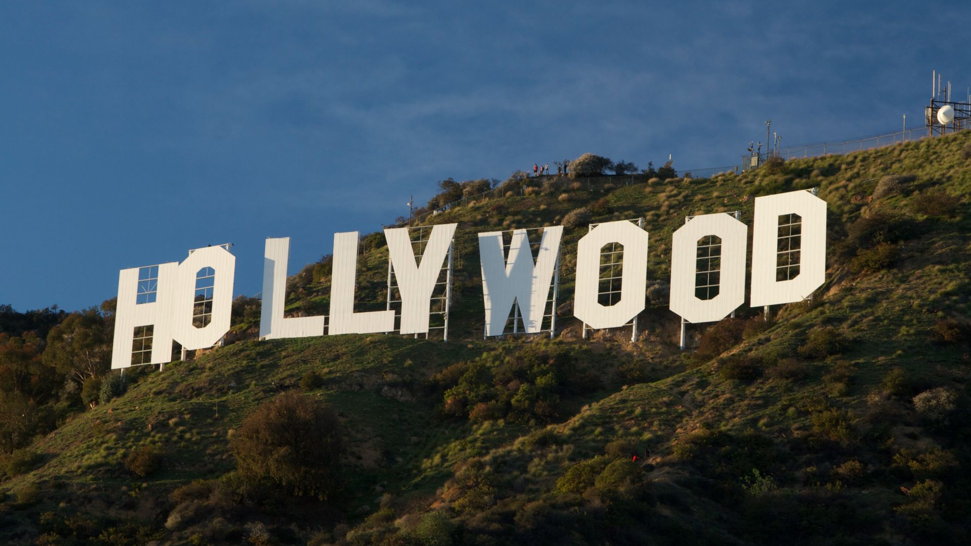 The image is of the Hollywood landmark sign