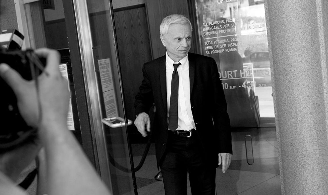 Robert Blake outside the Courthouse in Burbank, on the day the verdict is to be read in the civil case against him. Blake was found liable for the 2001 shooting death of his wife, Bonnie Lee Bakley, and returned a damages award of $30 million for her children by the jury.