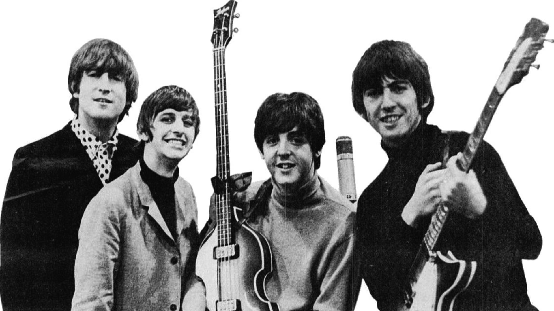 Trade ad for Beatles' 1964 Grammys. --- This is a version with just the Beatles isolated from the ad.