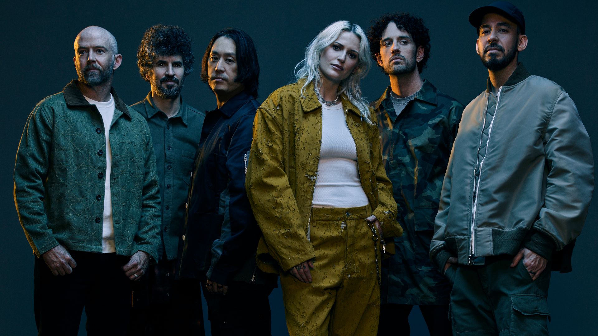 Linkin Park pictured in 2024