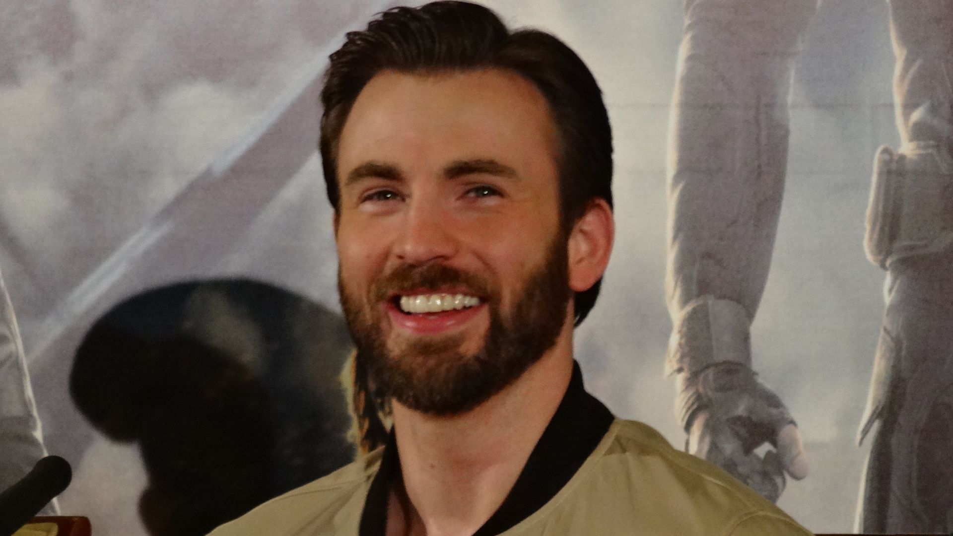 Chris Evans at a press conference for Captain America: The Winter Soldier in March 2014.
