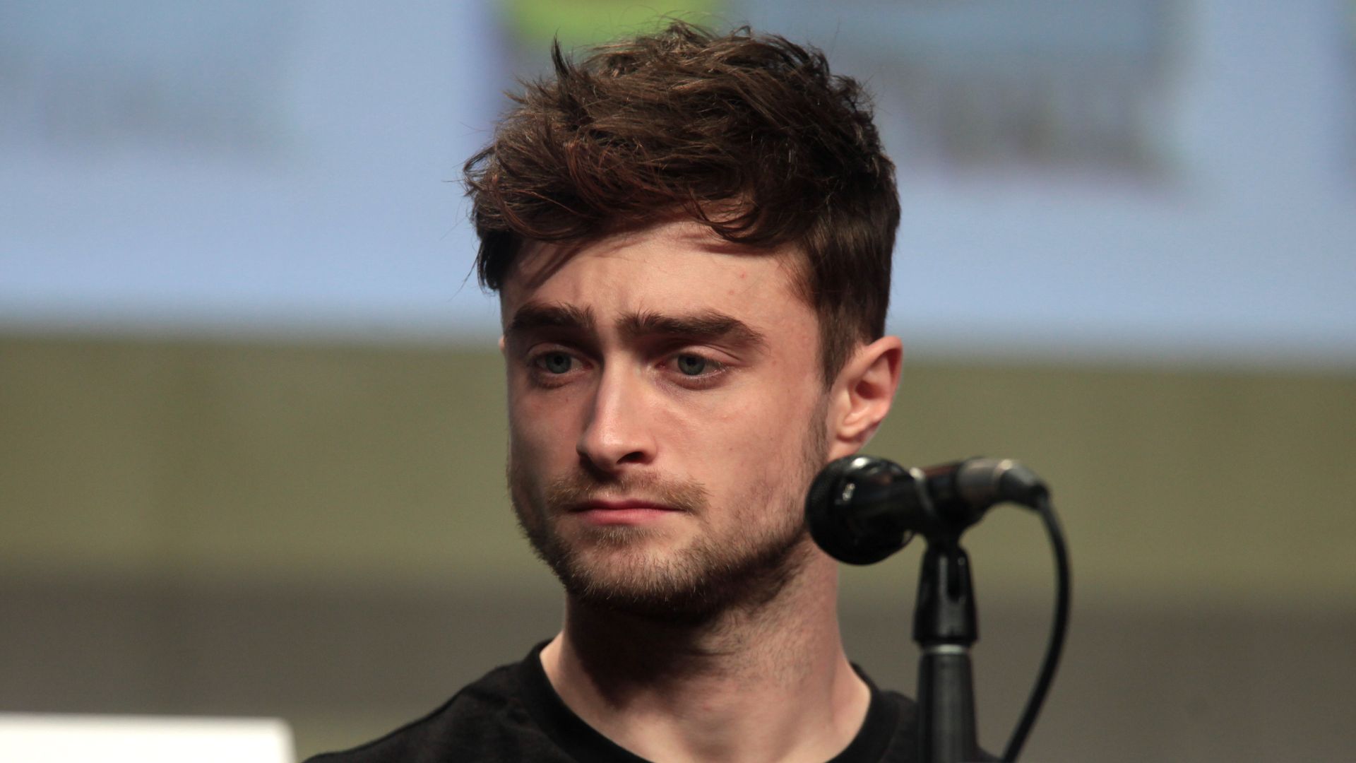Daniel Radcliffe speaking at the 2014 San Diego Comic Con International, for