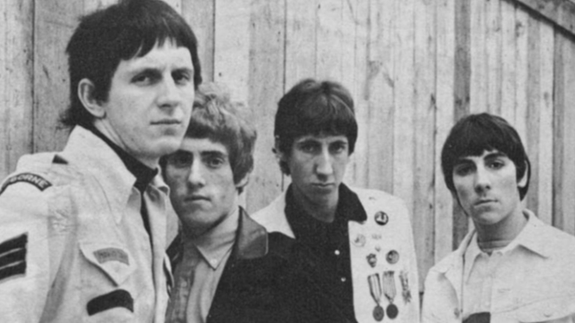 English rock band the Who, pictured here in 1965. Left to right: John Entwistle, Roger Daltrey, Pete Townshend and Keith Moon.