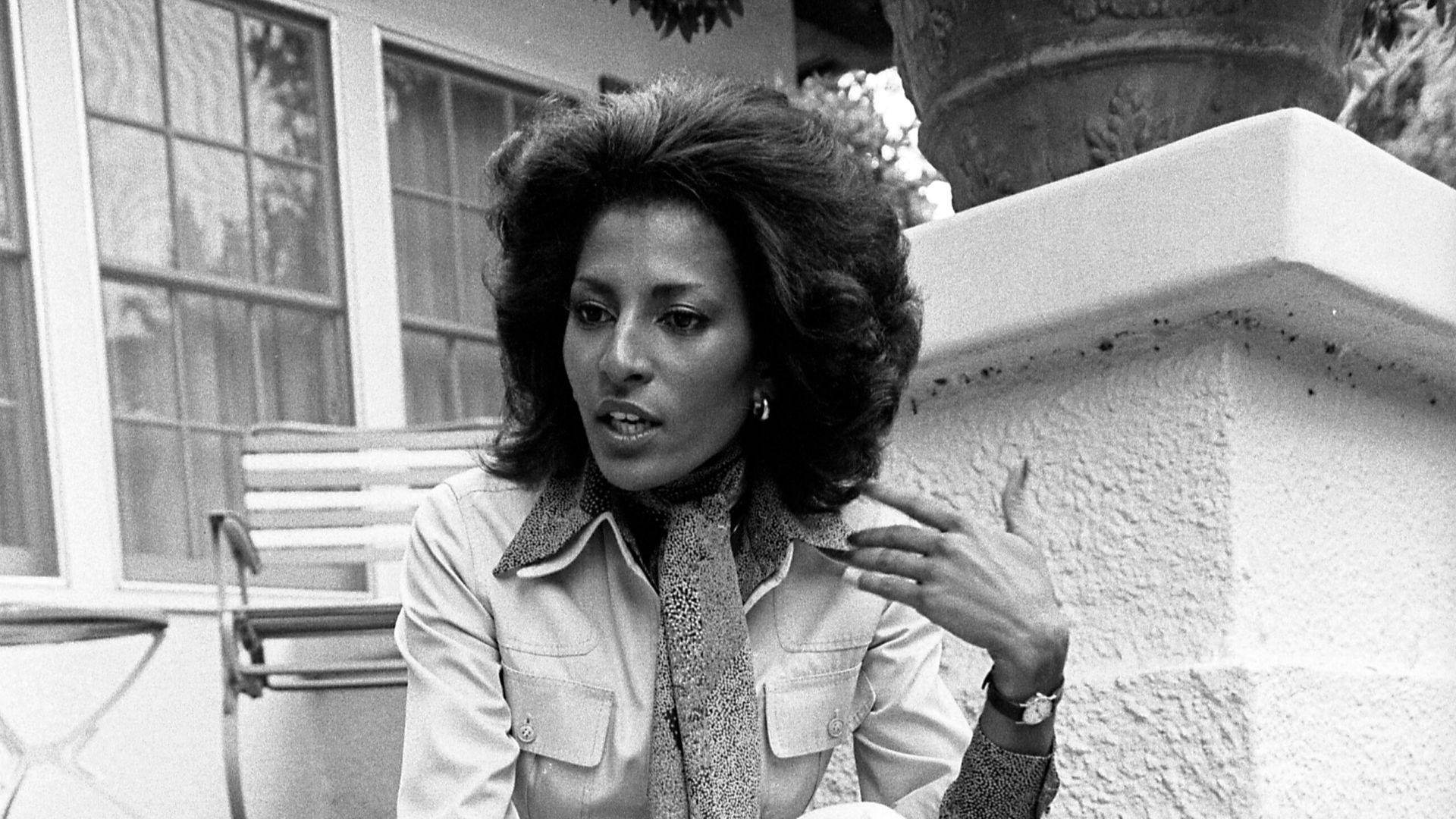 Actress Pam Grier during an interview in Los Angeles