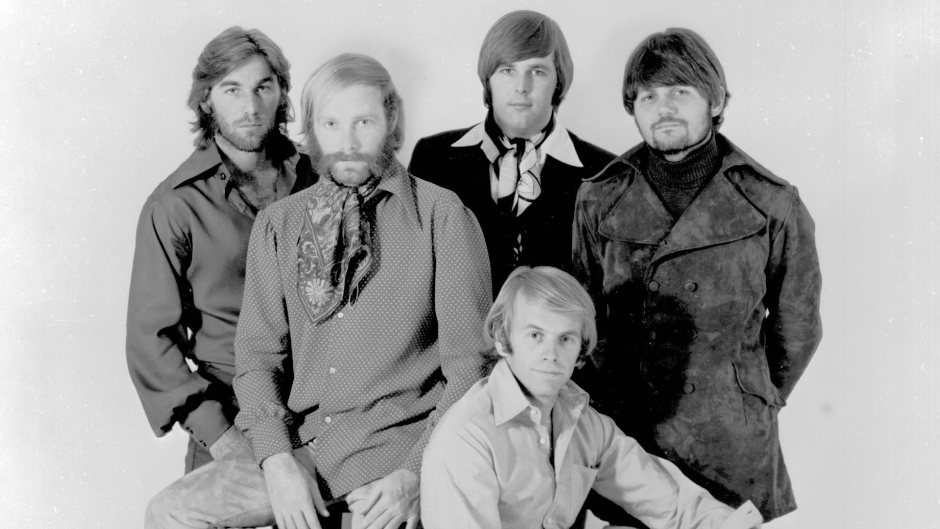 press photo
The Beach Boys in 1968, left to right: Dennis Wilson, Mike Love, Carl Wilson (top), Al Jardine, Bruce Johnston.