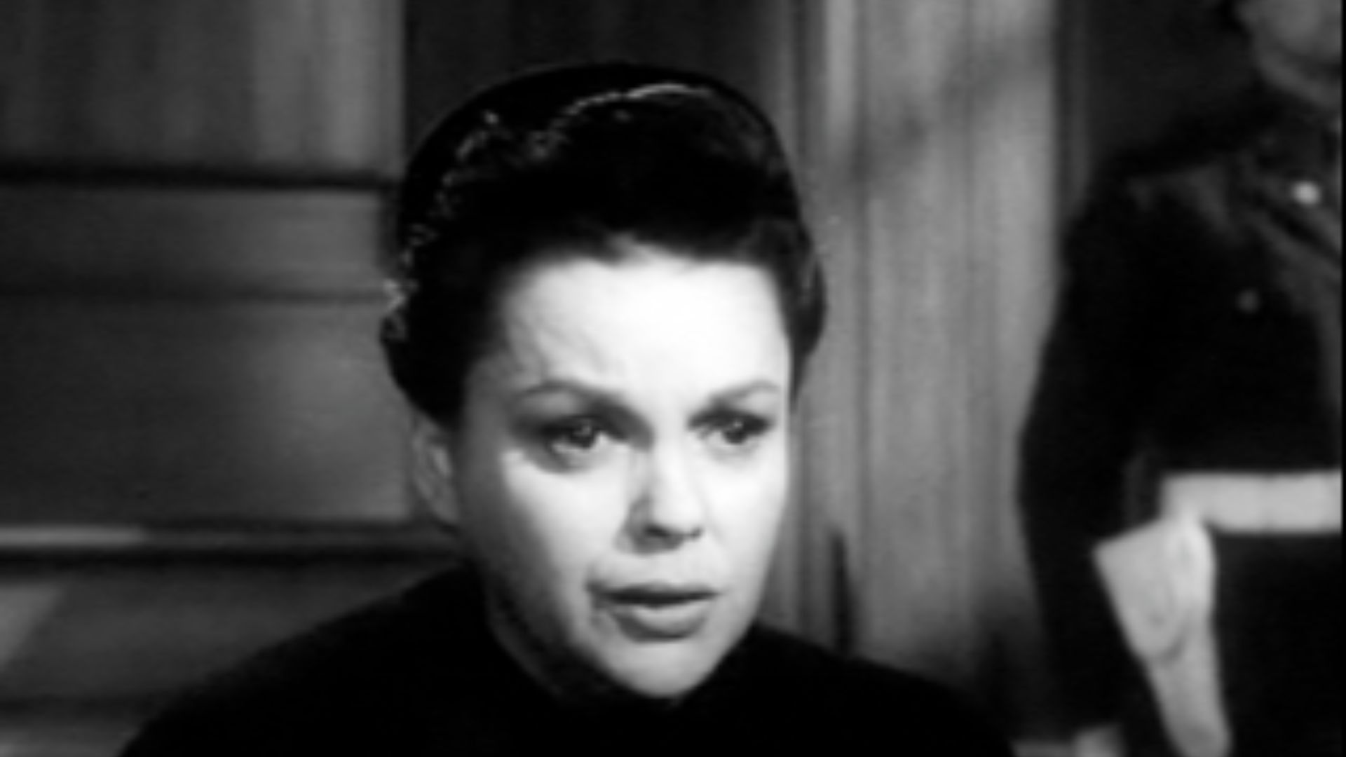 Cropped screenshot of Judy Garland from the trailer for the film Judgment at Nuremberg.