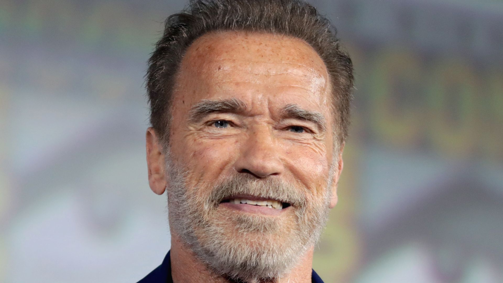 Arnold Schwarzenegger speaking at the 2019 San Diego Comic-Con International in San Diego, California.