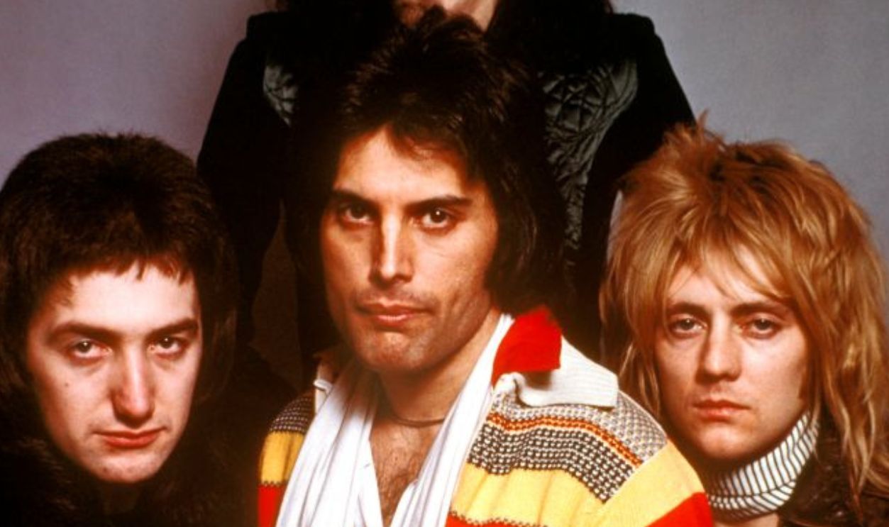 Photo of QUEEN UNITED STATES - JANUARY 01: Photo of QUEEN; Posed group portrait - John Deacon, Brian May (back), Freddie Mercury and Roger Taylor