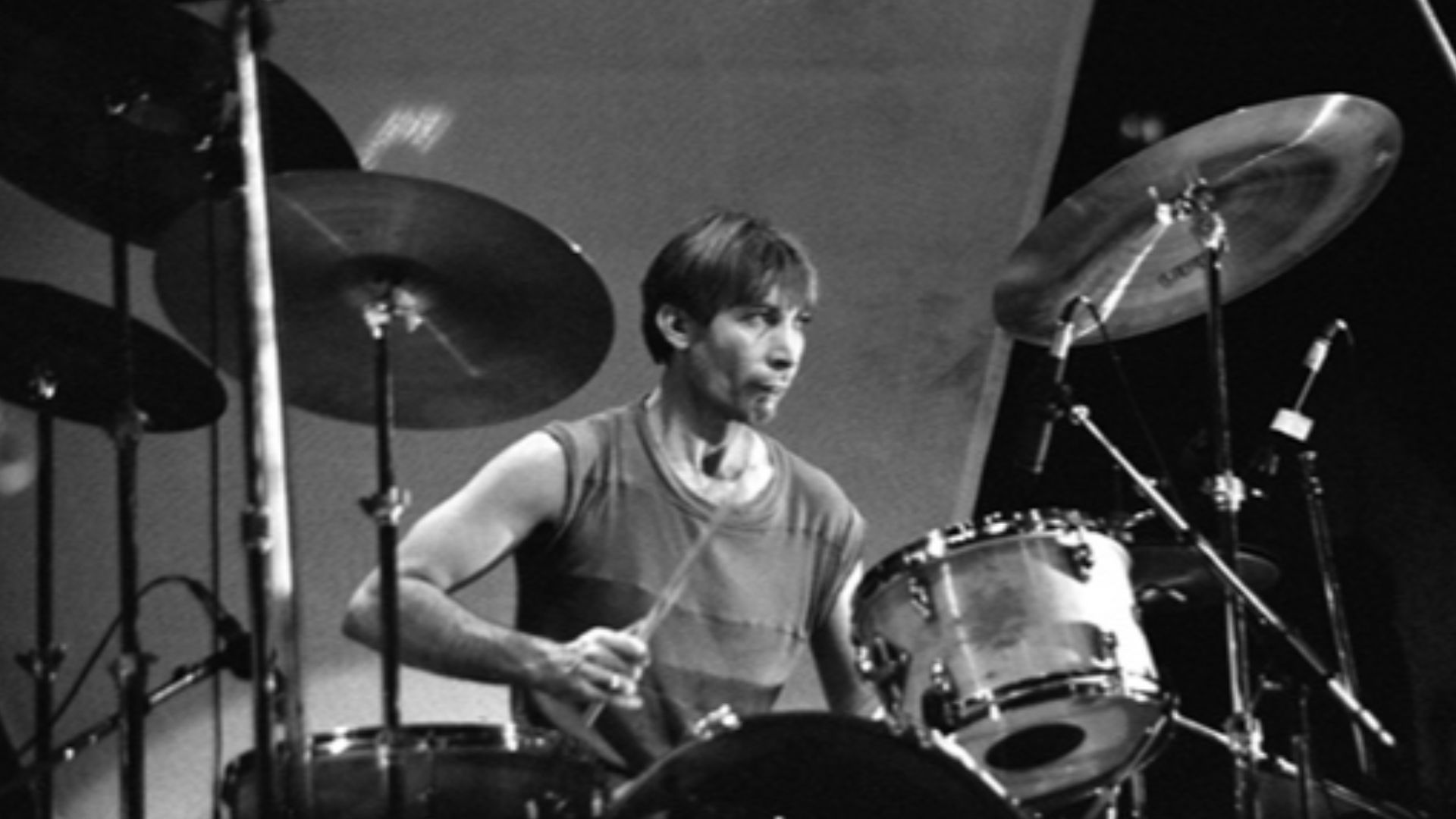 Charlie Watts from The Rolling Stones; Rolling Stones concert on December 11, 1981, Rupp Arena, Lexington Kentucky