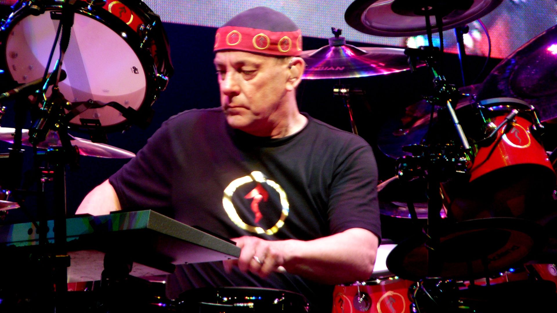 Neil Peart of Rush live in concert at the Xcel Energy Center on May 22, 2008. 
PHOTO BY MATT BECKER
www.melodicrockconcerts.com

matt@melodicrockconcerts.com