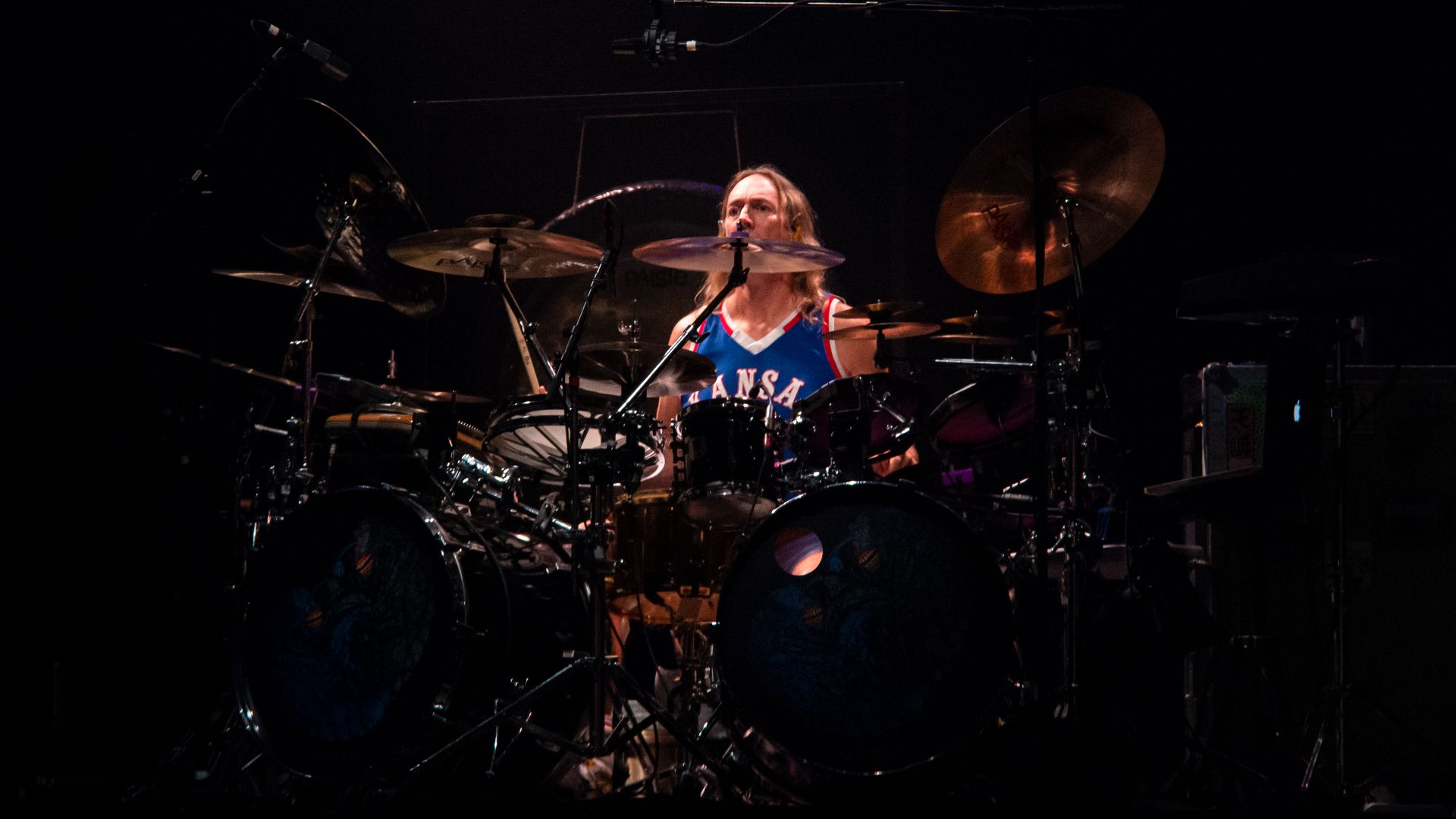 Danny Carey, batteur du groupe américain Tool au Hellfest 2019.