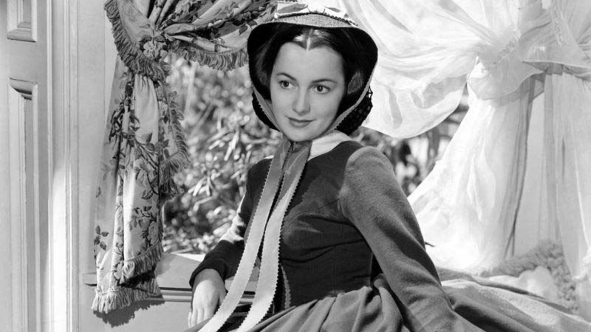 Olivia de Havilland publicity photo for Gone with the Wind, 1939