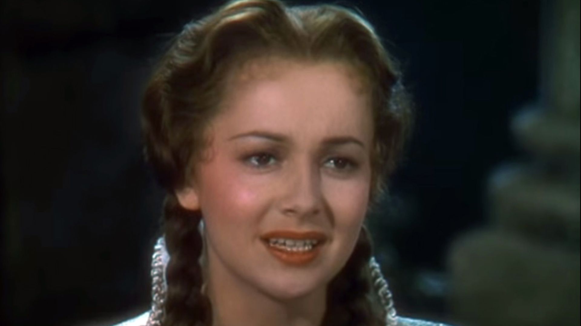 Olivia de Havilland from the original trailer for The Adventures of Robin Hood, 1938
