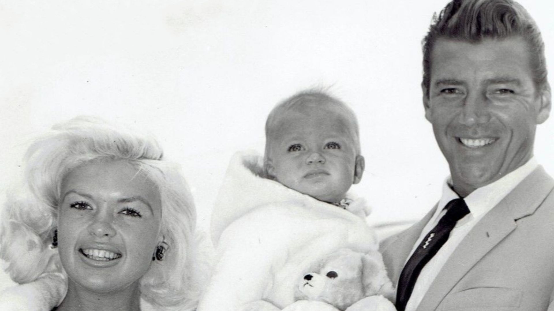 1959 Original DBLWT Photo Jayne Mansfield Mickey Hargitay & family in London