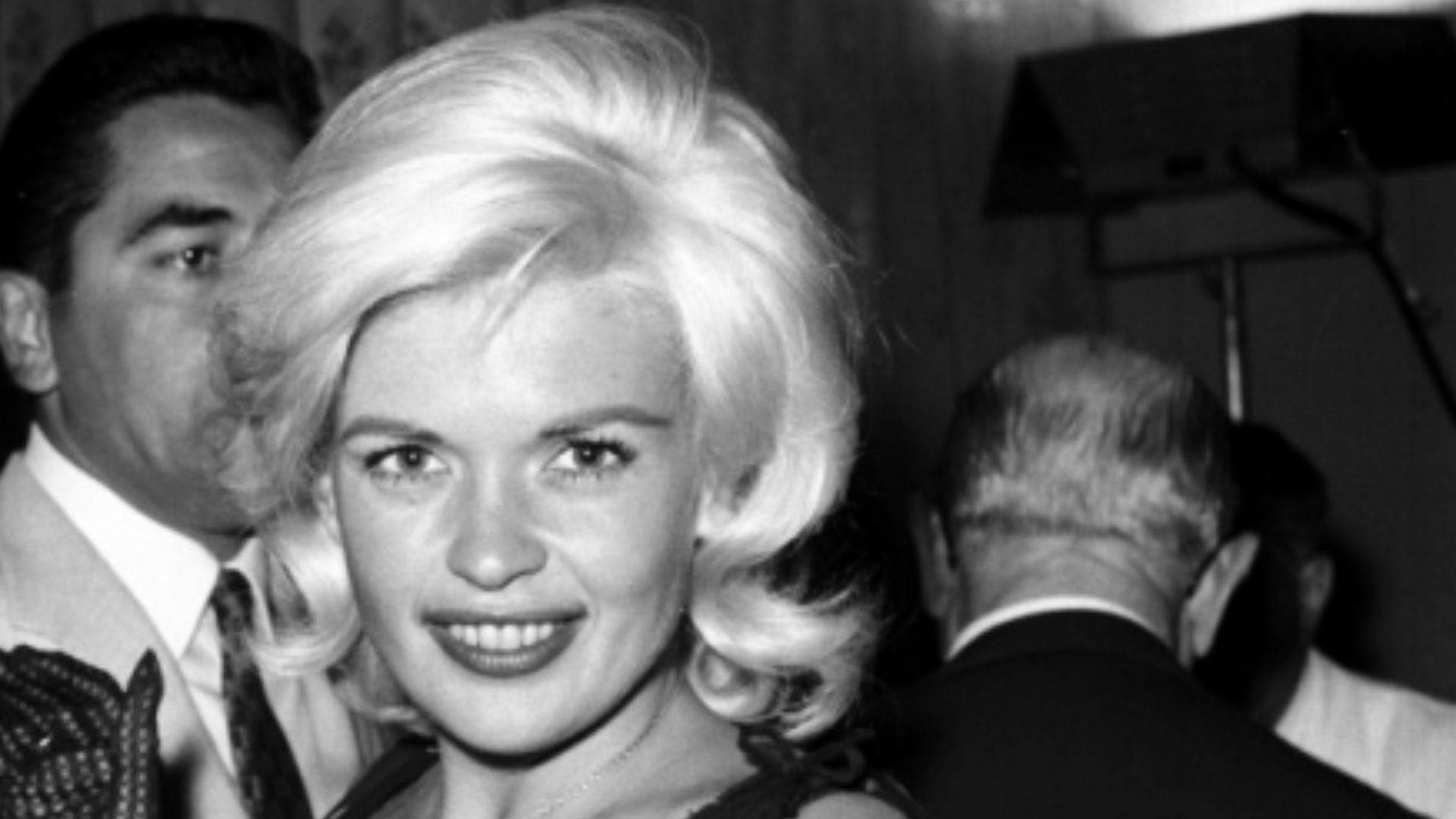 Enrico Bomba and Jayne Mansfield at a party in Rome