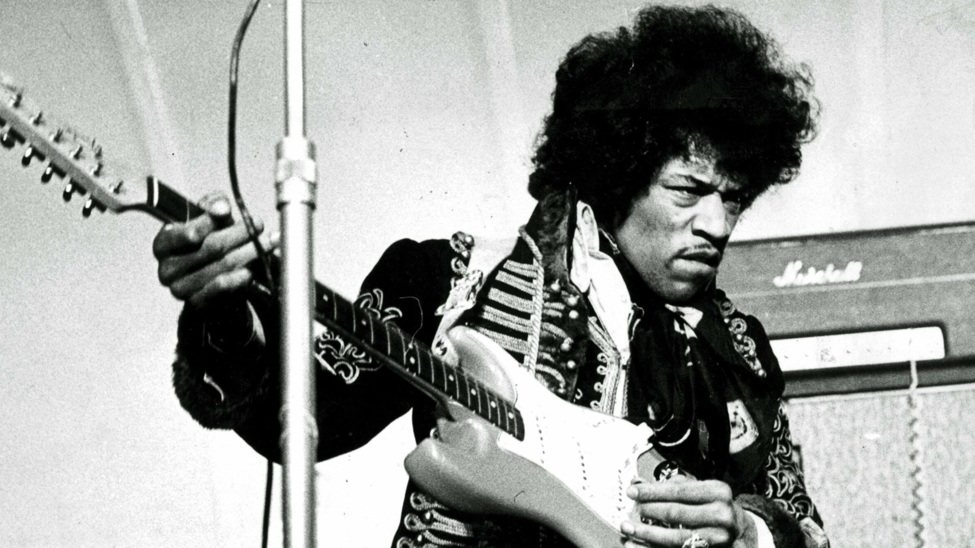 Jimi Hendrix at the amusement park Gröna Lund in Stockholm, Sweden, May 24, 1967.