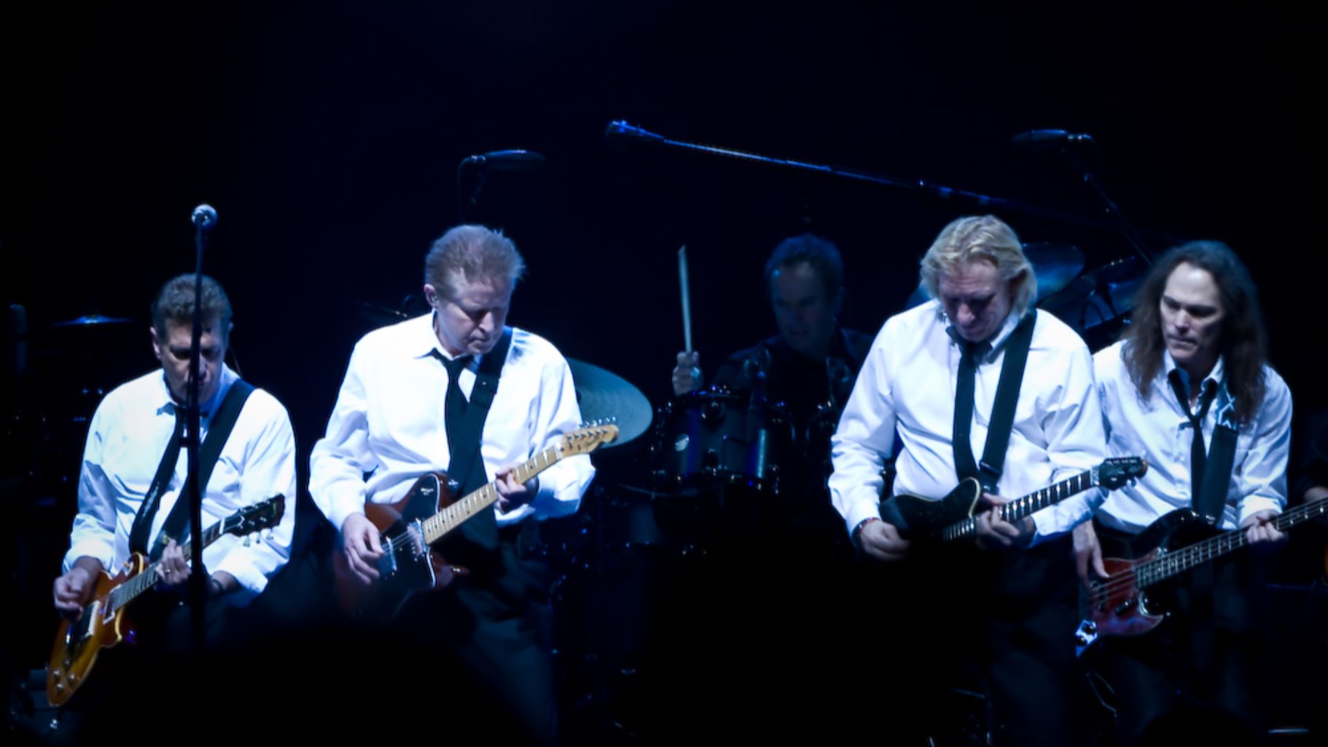 The Eagles band from California. From left to right are: Glenn Frey, Don Henley, Joe Walsh, and Timothy B. Schmit during their Long Road out of Eden Tour in 2008.