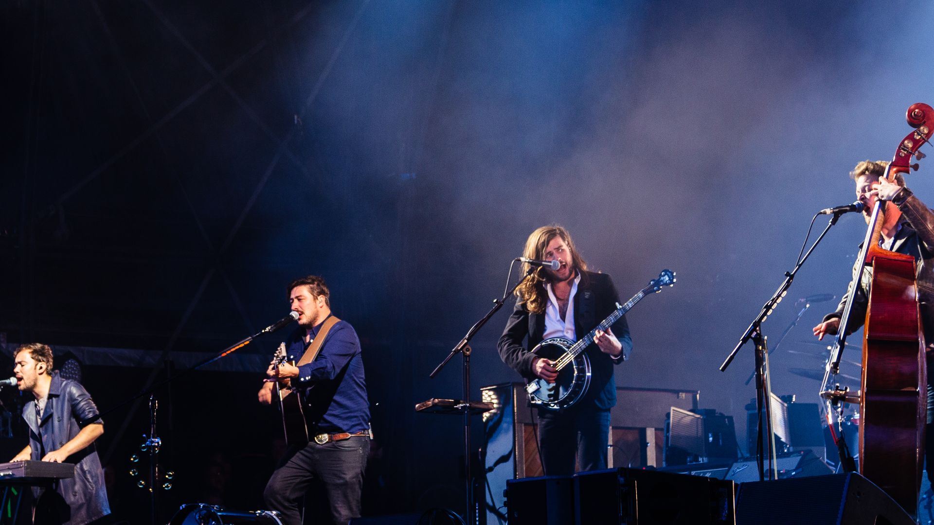 Mumford & Sons, performing at Aviemore, Scotland in 2015
