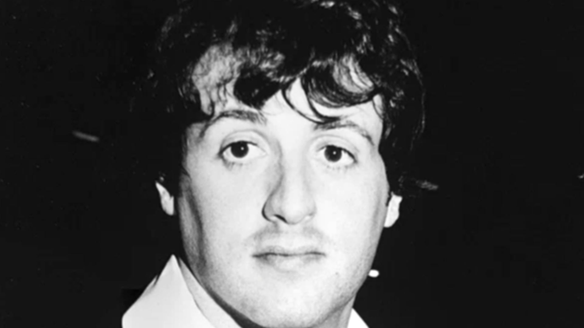 Portrait of Sylvester Stallone at the 49th Academy Awards in 1977