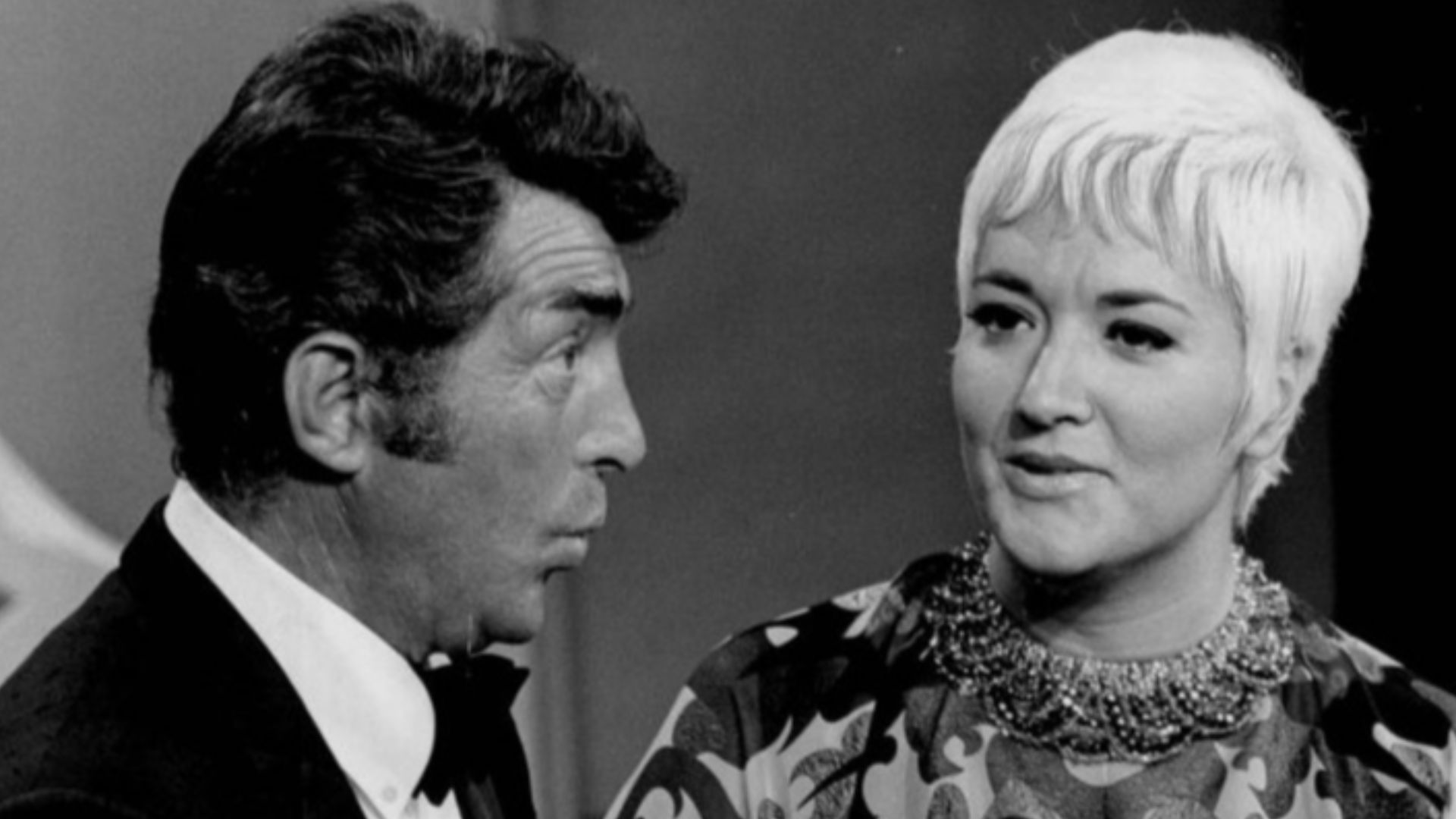 Photo of Dean Martin and Morgana King from the television program The Dean Martin Show.