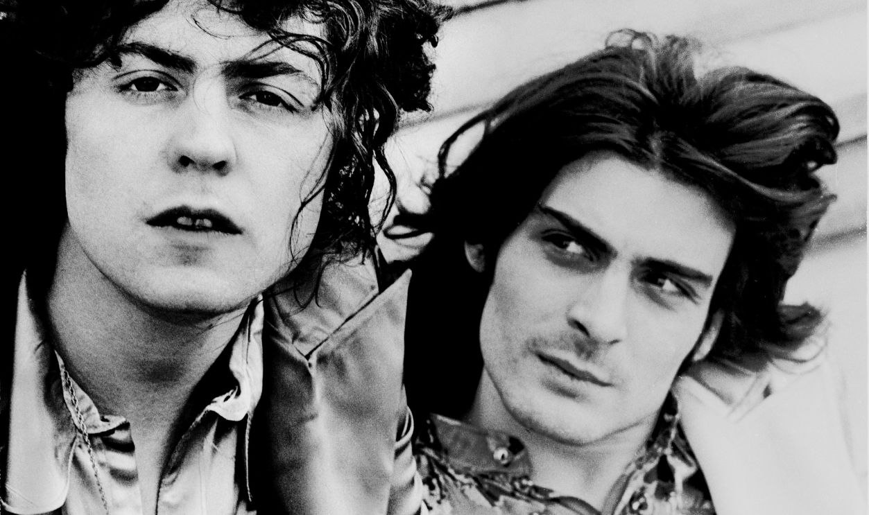 Marc Bolan Posed In Amsterdam AMSTERDAM, NETHERLANDS: Marc Bolan and Mickey Finn from T-Rex posed in Amsterdam in 1970
