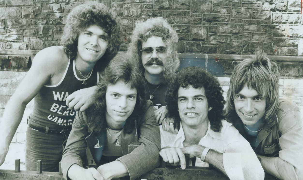 Gettyimages - 502518641, Vancouver-based. Chilliwack - from left; Brain MacLeod; Ab Bryant; Skip Layton; Bill Henderson and J 